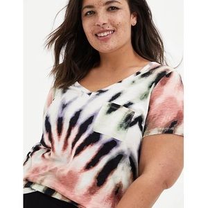 TORRID POCKET TEE - HERITAGE SLUB TIE-DYE MULTI